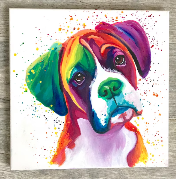 Buying Colorful Custom Dog Portraits,Celebrating the Vibrancy